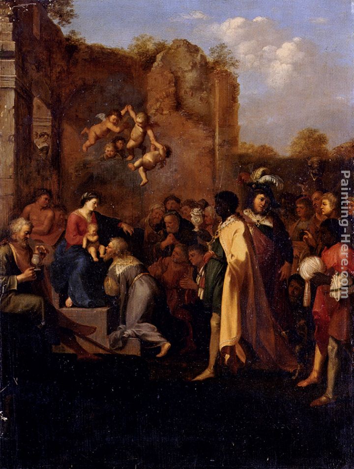 Adoration Of The Magi painting - Cornelis van Poelenburgh Adoration Of The Magi art painting